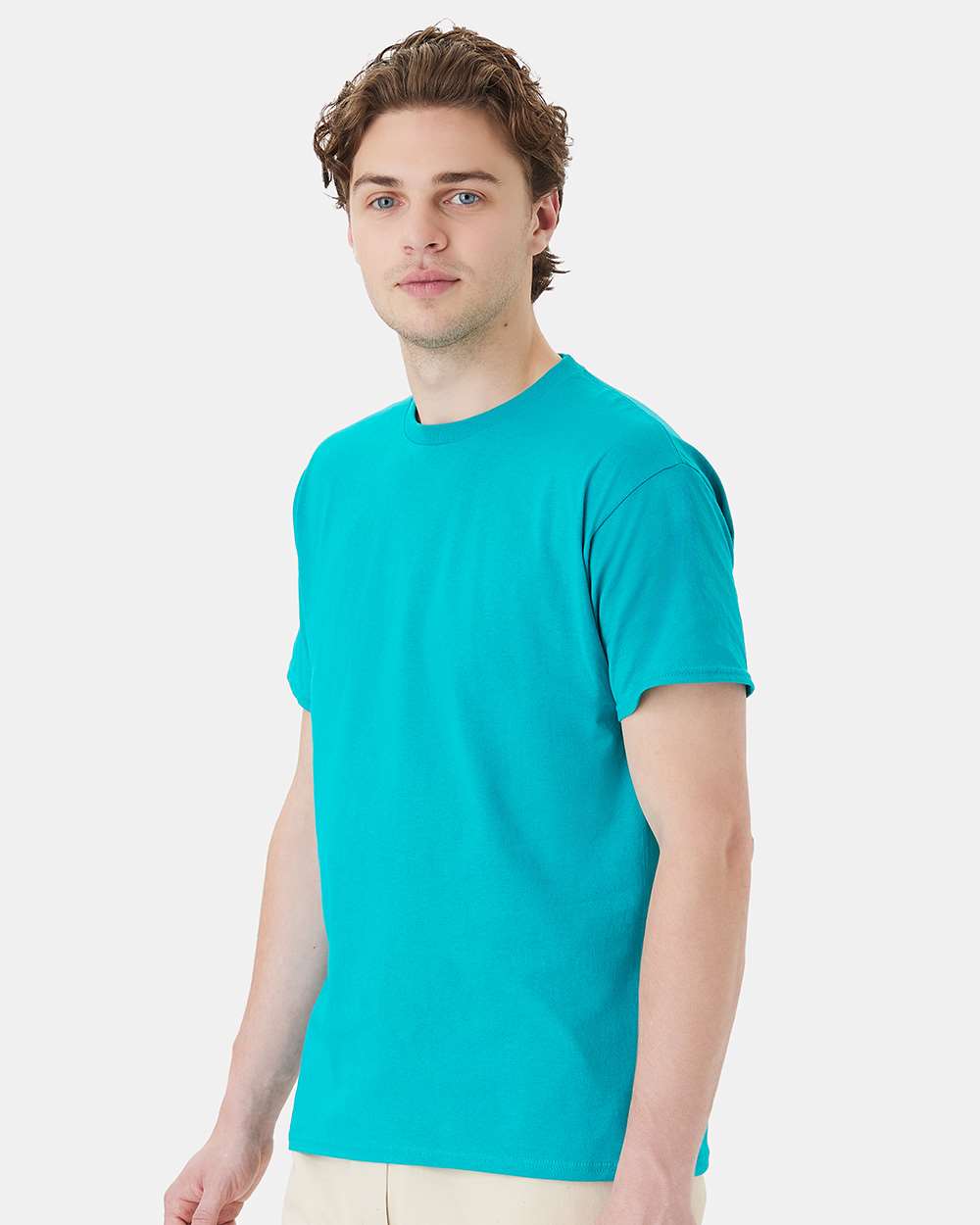 Essential-T T-Shirt - OnModelSide - B00000353 - Athletic Teal