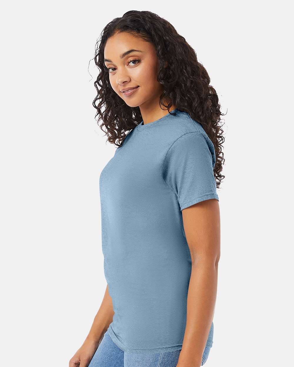 Essential-T T-Shirt - OnModelSide - B00000373 - Stonewashed Blue