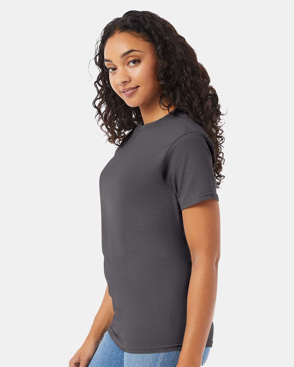 Essential-T T-Shirt - OnModelSide - B00000513 - Smoke Grey