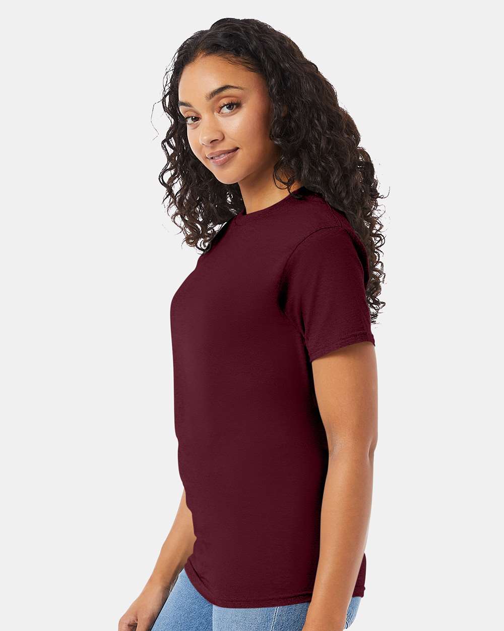 Essential-T T-Shirt - OnModelSide - B00000533 - Maroon