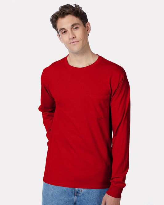 Men's Authentic Long Sleeve Pocket T-Shirt - styleImage