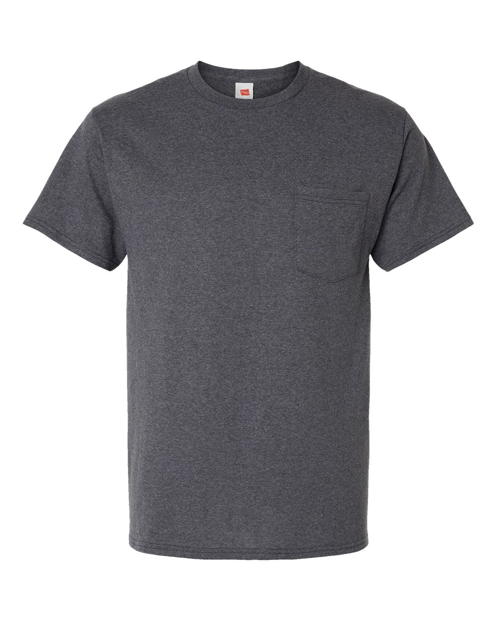 Essential-T Pocket T-Shirt - Front - B11600093 - Charcoal Heather
