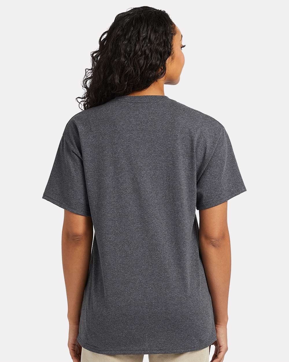 Essential-T Pocket T-Shirt - OnModelBack - B11600093 - Charcoal Heather