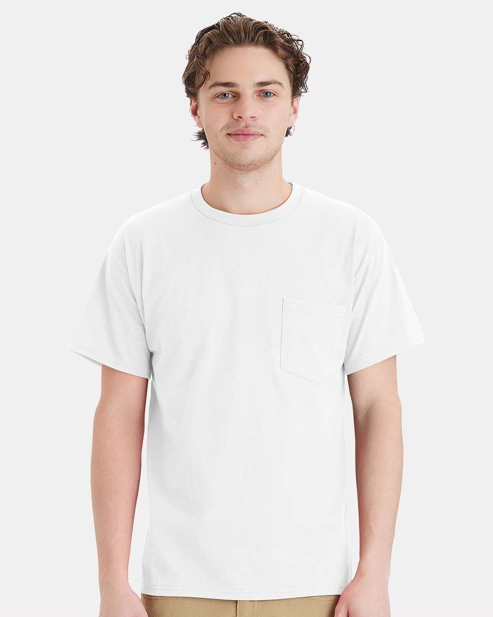 Essential-T Pocket T-Shirt - OnModelFront - B11600003 - White