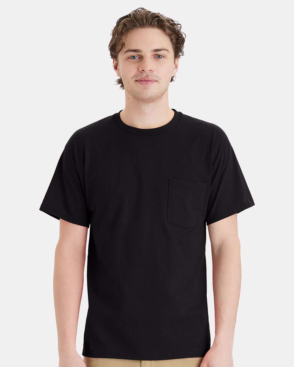 Essential-T Pocket T-Shirt - OnModelFront - B11600503 - Black