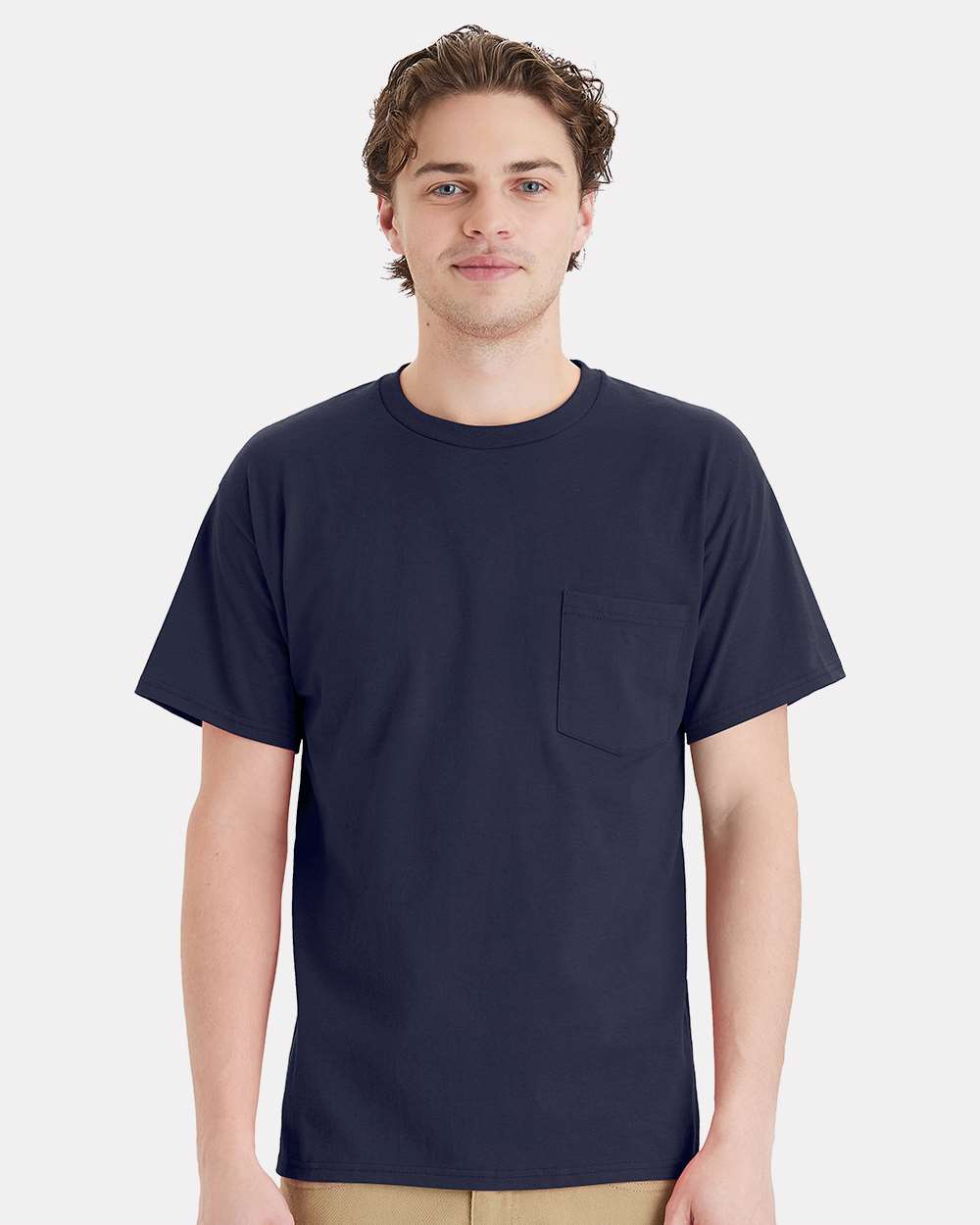 Essential-T Pocket T-Shirt - OnModelFront - B11600653 - Athletic Navy
