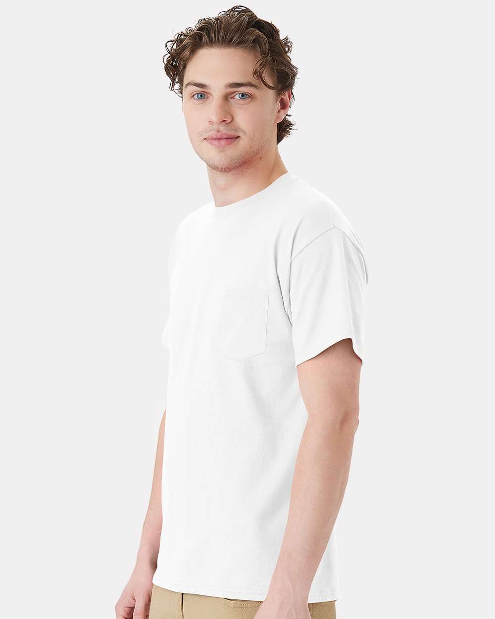 Essential-T Pocket T-Shirt - OnModelSide - B11600003 - White