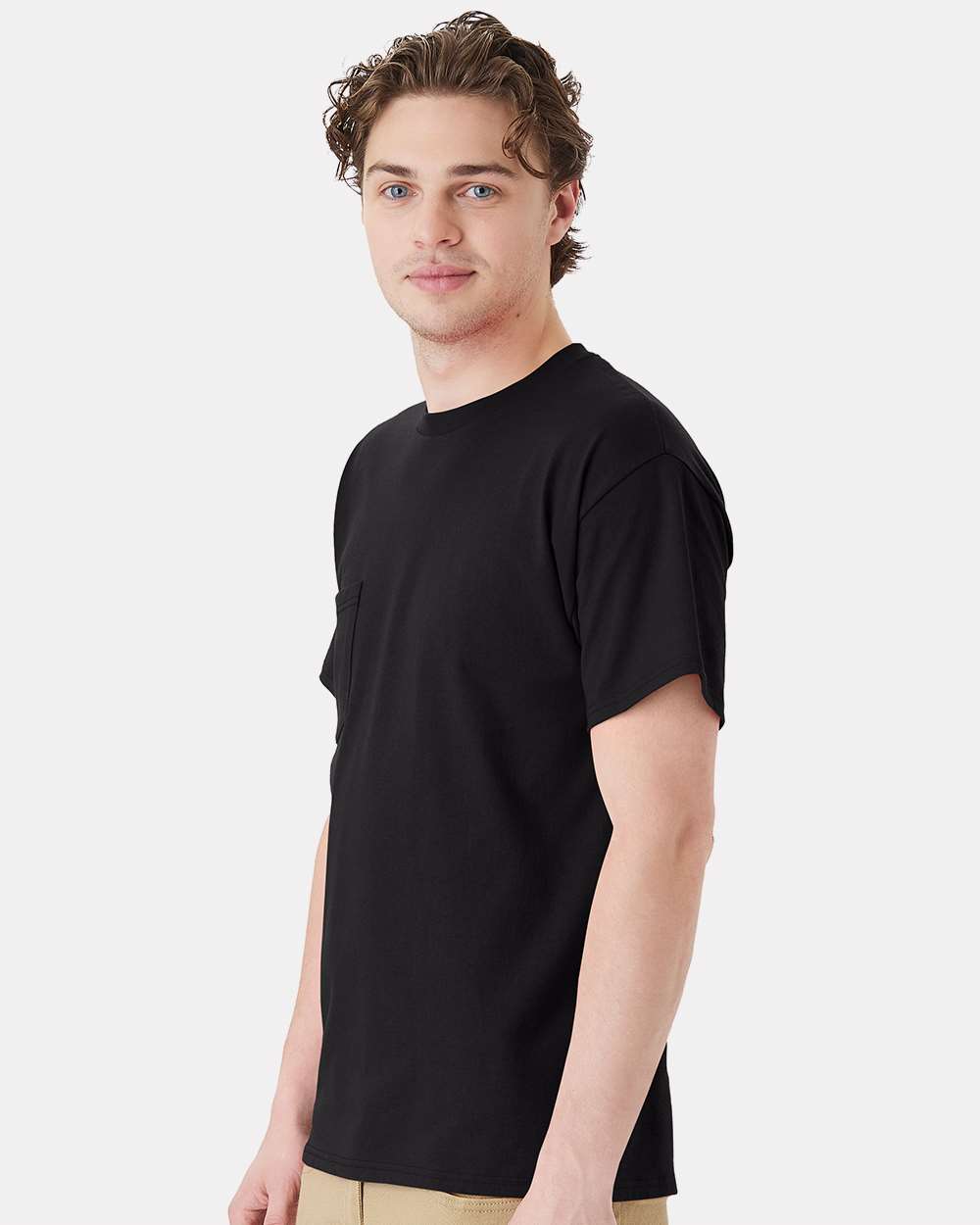 Essential-T Pocket T-Shirt - OnModelSide - B11600503 - Black