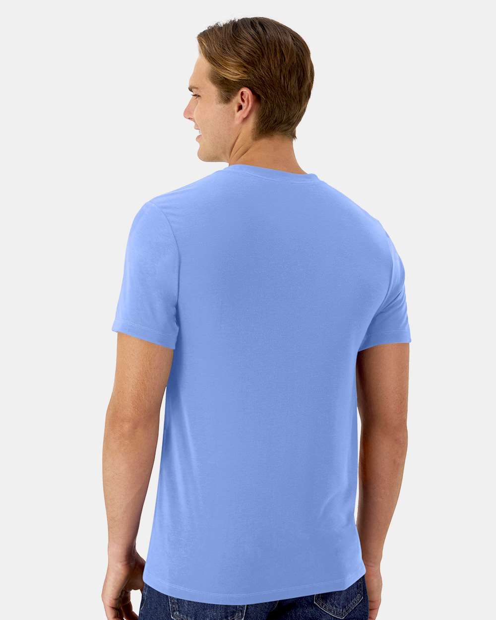 Unisex Cool DRI® Cotton Touch T-Shirt - OnModelBack - B10000263 - Carolina Blue