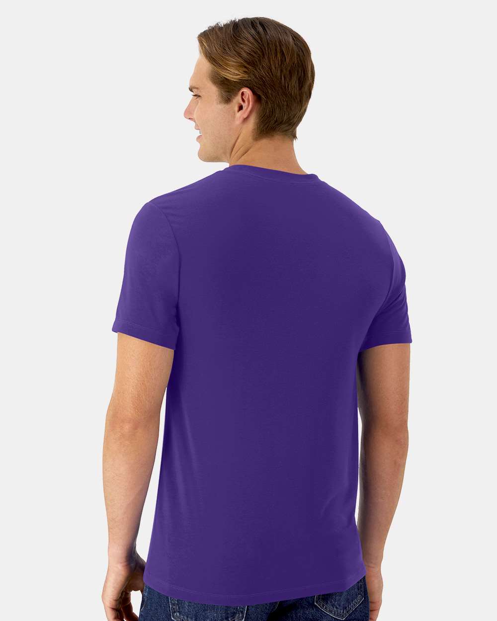 Unisex Cool DRI® Cotton Touch T-Shirt - OnModelBack - B10000673 - Athletic Purple