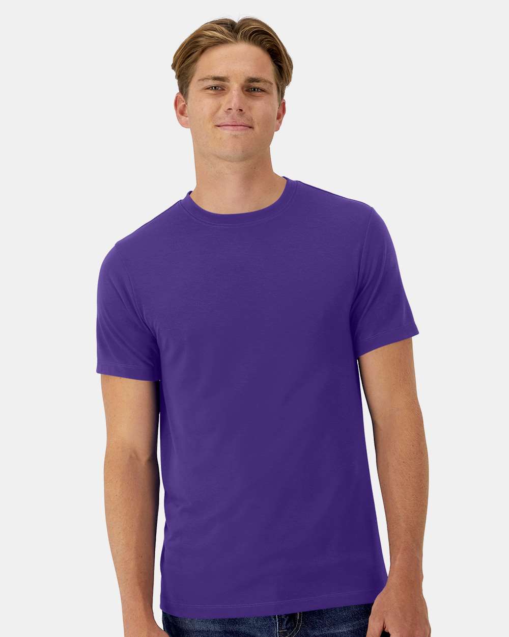Unisex Cool DRI® Cotton Touch T-Shirt - OnModelFront - B10000673 - Athletic Purple