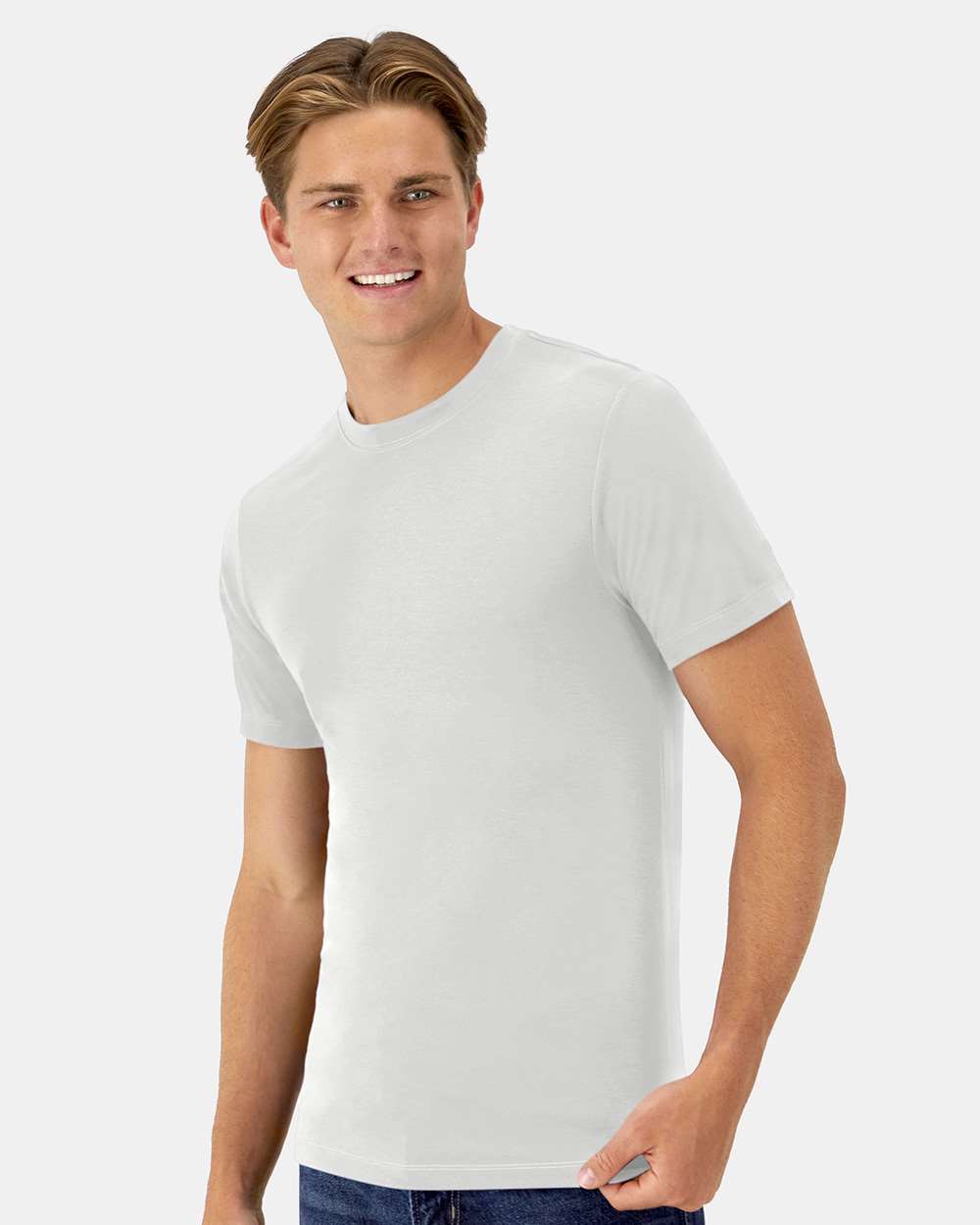 Unisex Cool DRI® Cotton Touch T-Shirt - OnModelSide - B10000003 - White