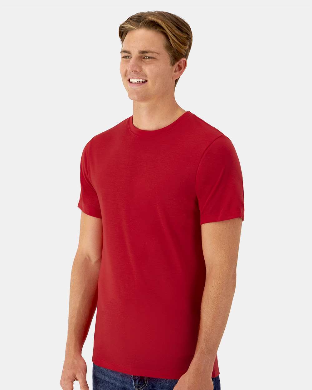 Unisex Cool DRI® Cotton Touch T-Shirt - OnModelSide - B10000073 - Athletic Red