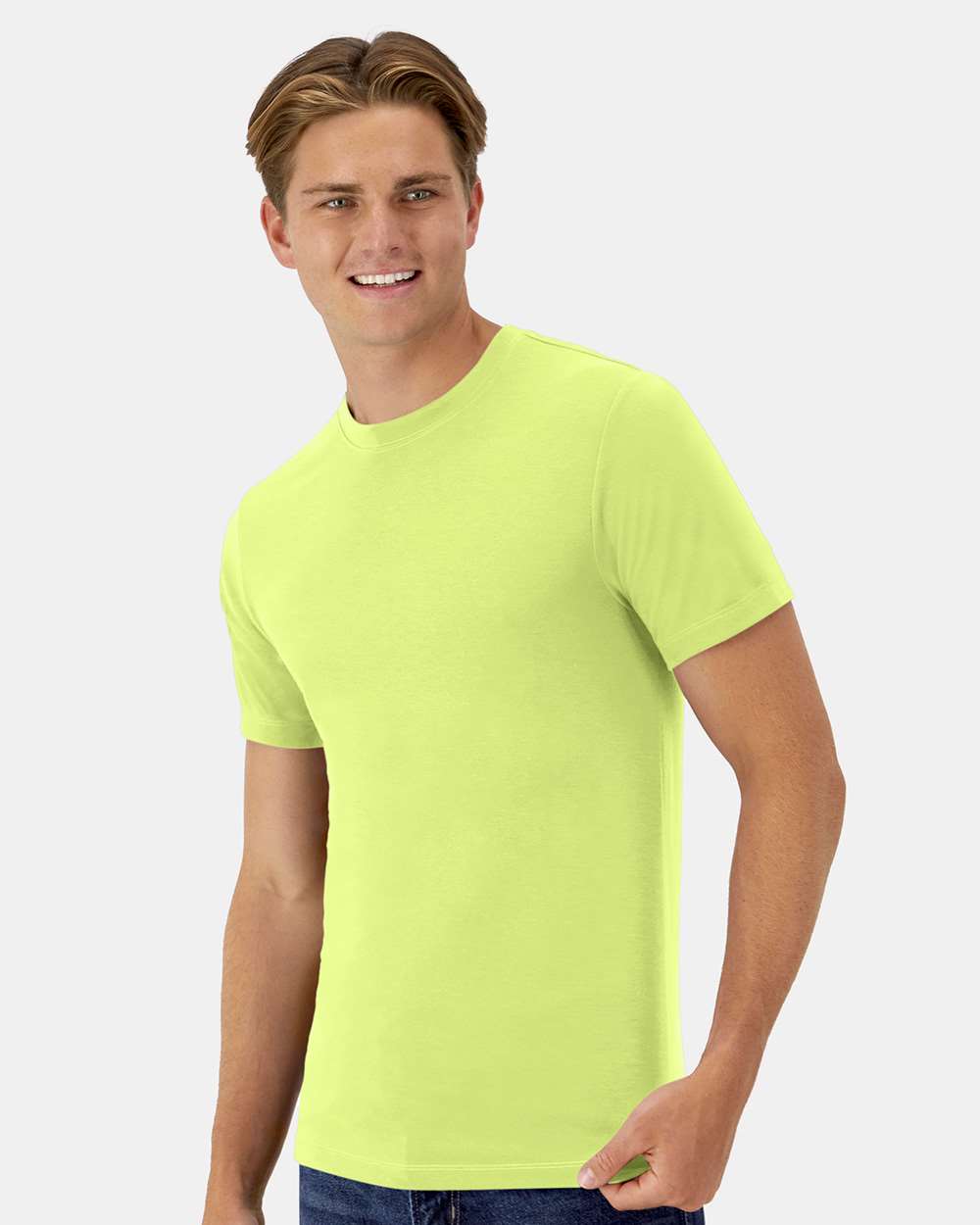 Unisex Cool DRI® Cotton Touch T-Shirt - OnModelSide - B10000163 - Safety Green