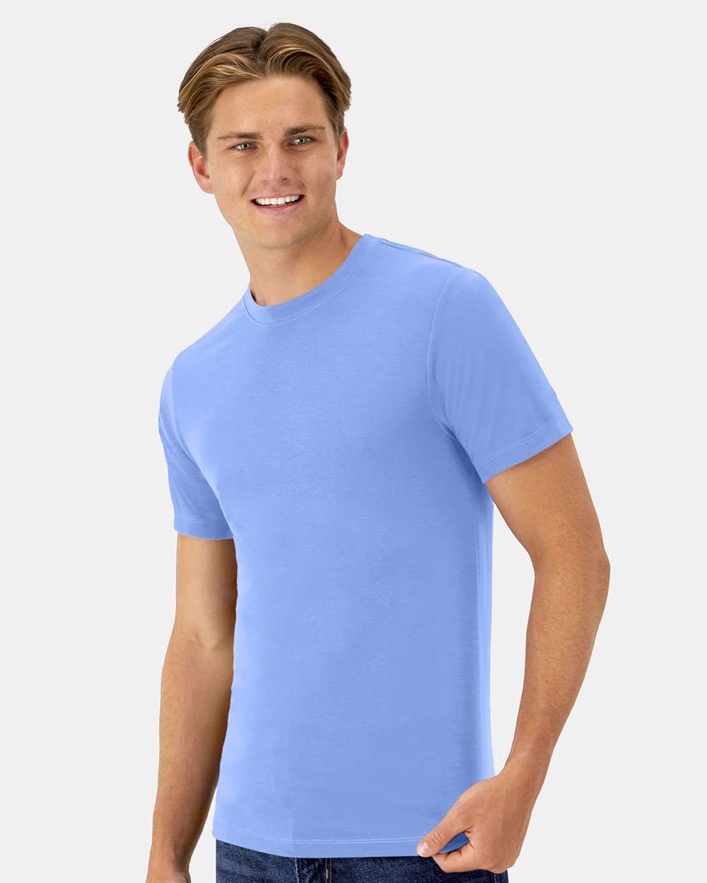 Unisex Cool DRI® Cotton Touch T-Shirt - OnModelSide - B10000263 - Carolina Blue