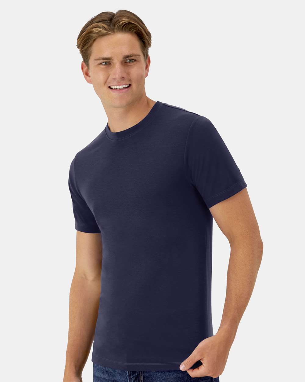Unisex Cool DRI® Cotton Touch T-Shirt - OnModelSide - B10000653 - Athletic Navy