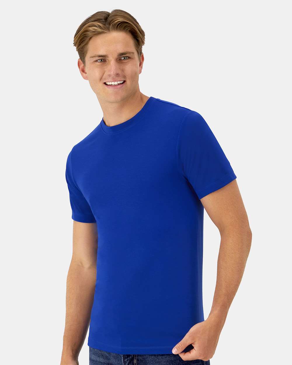 Unisex Cool DRI® Cotton Touch T-Shirt - OnModelSide - B10000753 - Athletic Royal