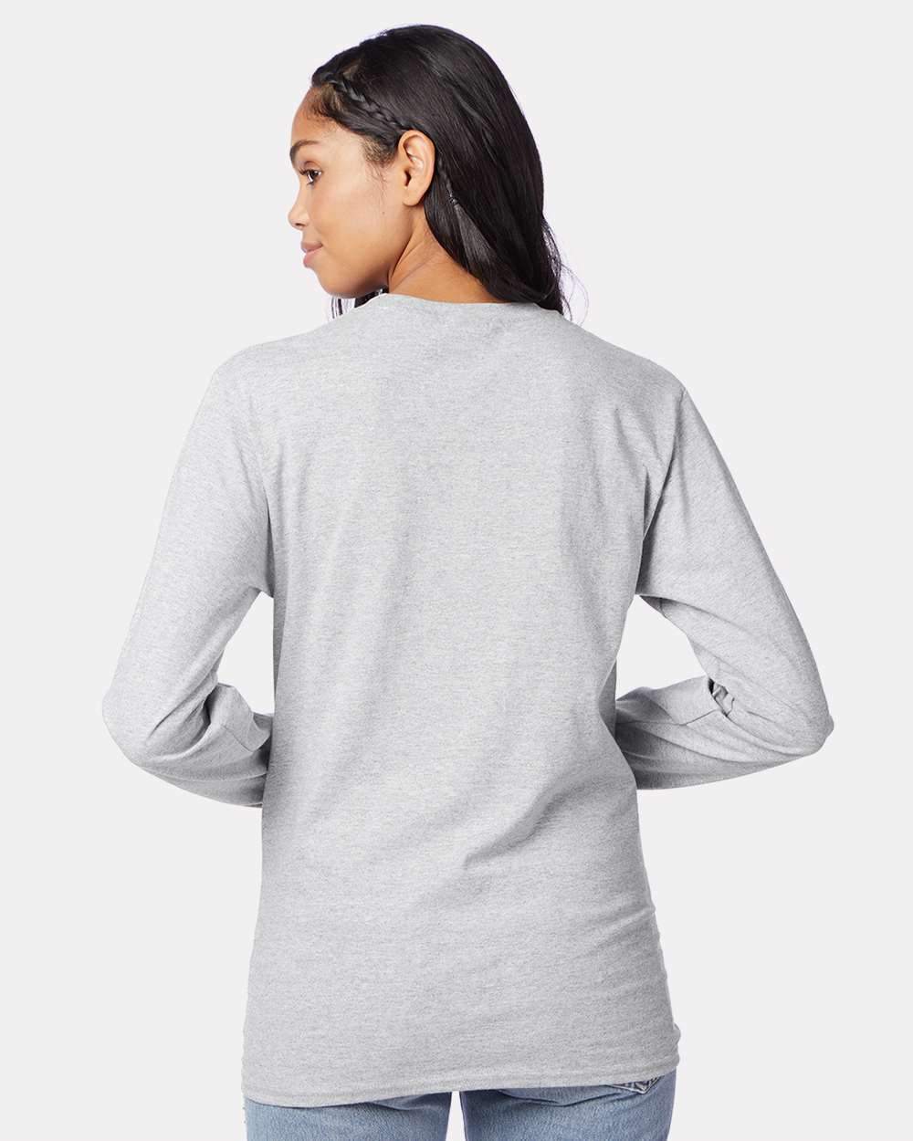 Authentic Long Sleeve T-Shirt - OnModelBack - B06000023 - Ash