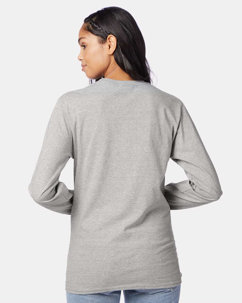 Authentic Long Sleeve T-Shirt - OnModelBack - B06000583 - Light Steel