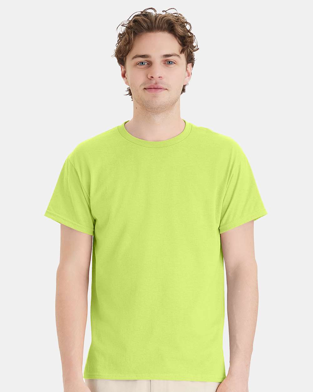 Unisex Ecosmart™ T-Shirt - OnModelFront - B06500163 - Safety Green