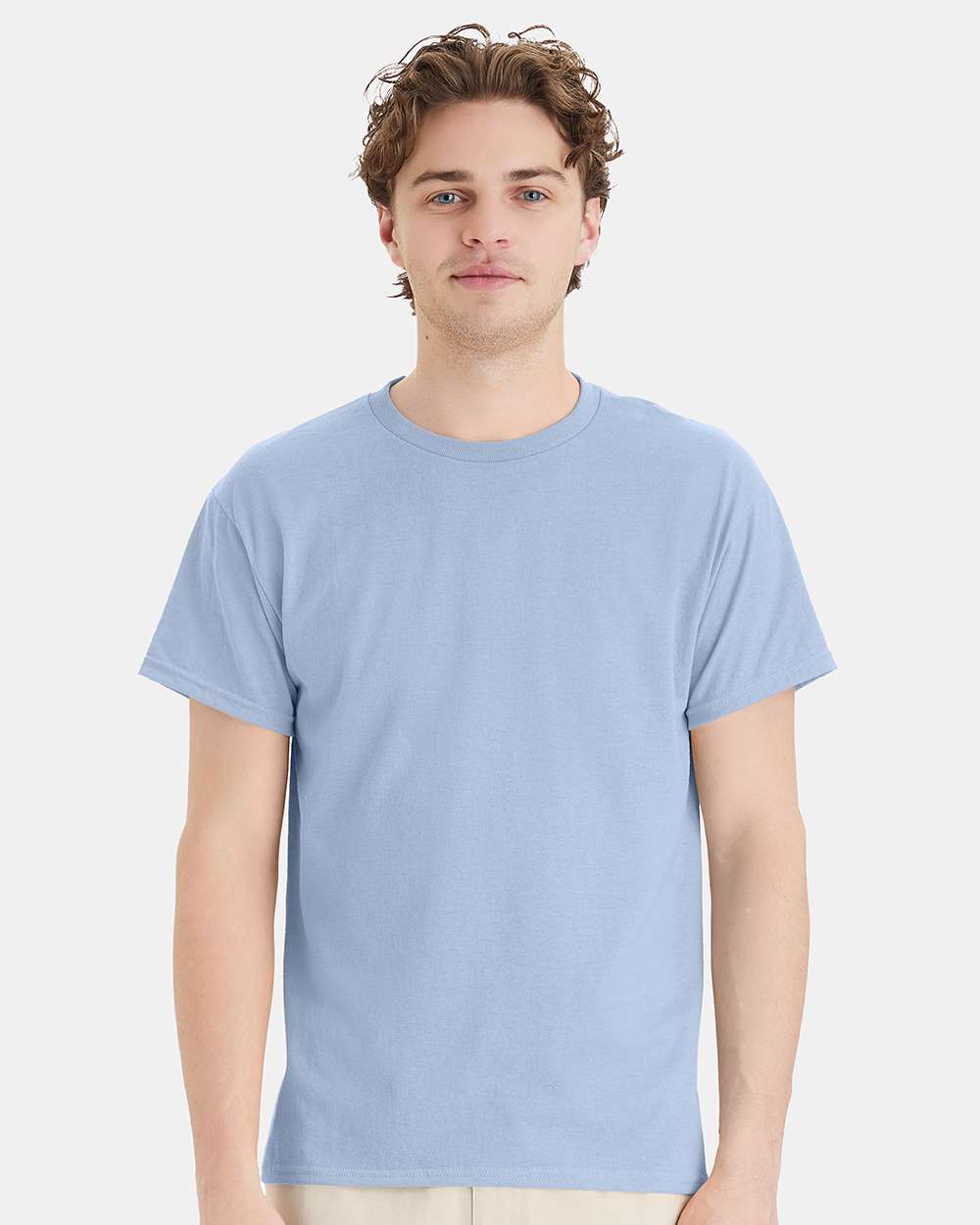 Unisex Ecosmart™ T-Shirt - OnModelFront - B06500253 - Light Blue