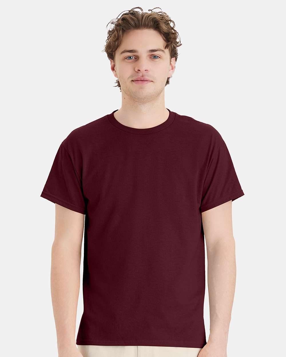 Unisex Ecosmart™ T-Shirt - OnModelFront - B06500533 - Maroon
