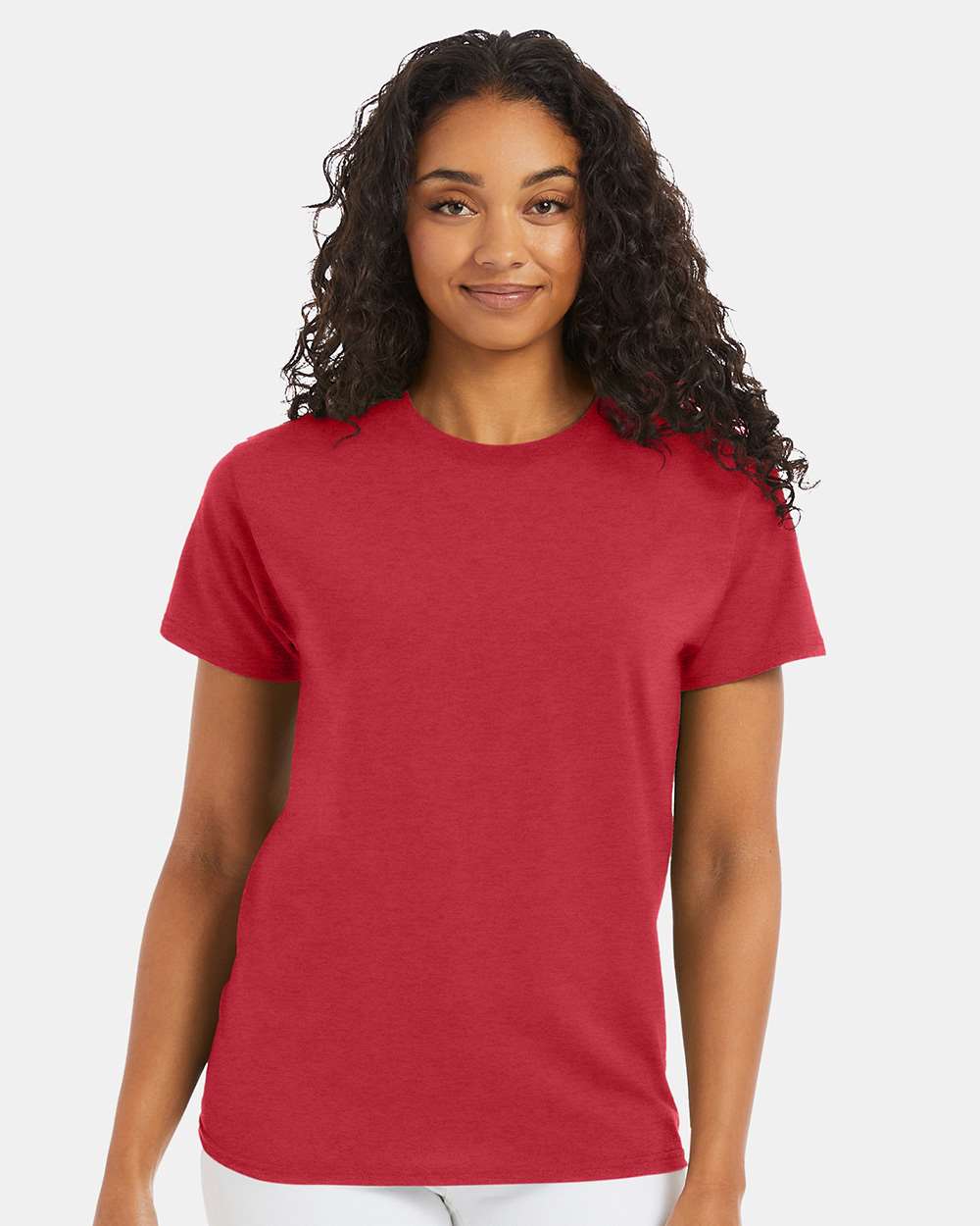 Unisex Ecosmart™ T-Shirt - OnModelFront - B06500703 - Heather Red