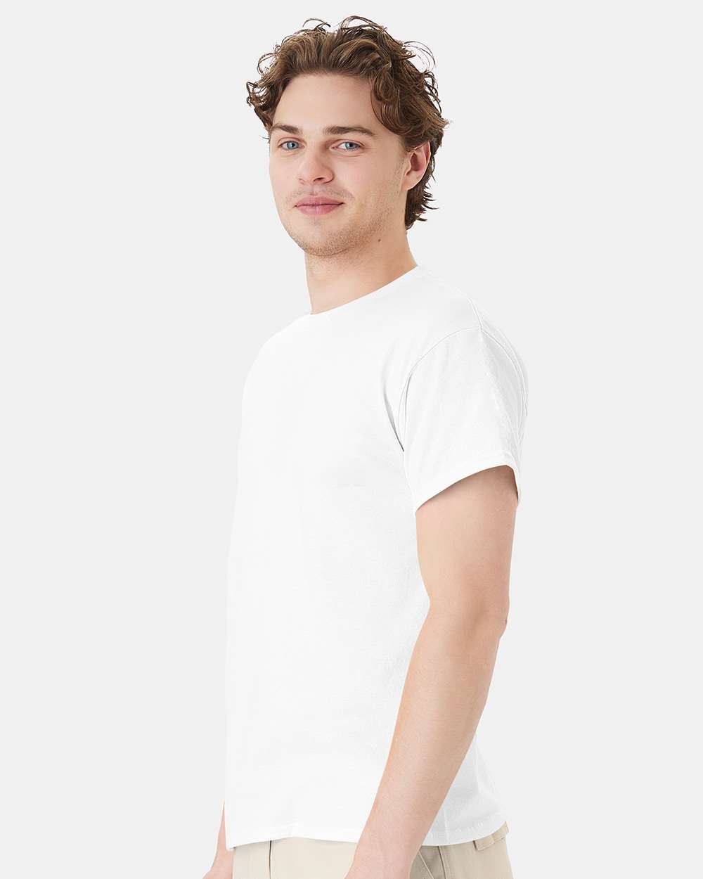 Unisex Ecosmart™ T-Shirt - OnModelSide - B06500003 - White