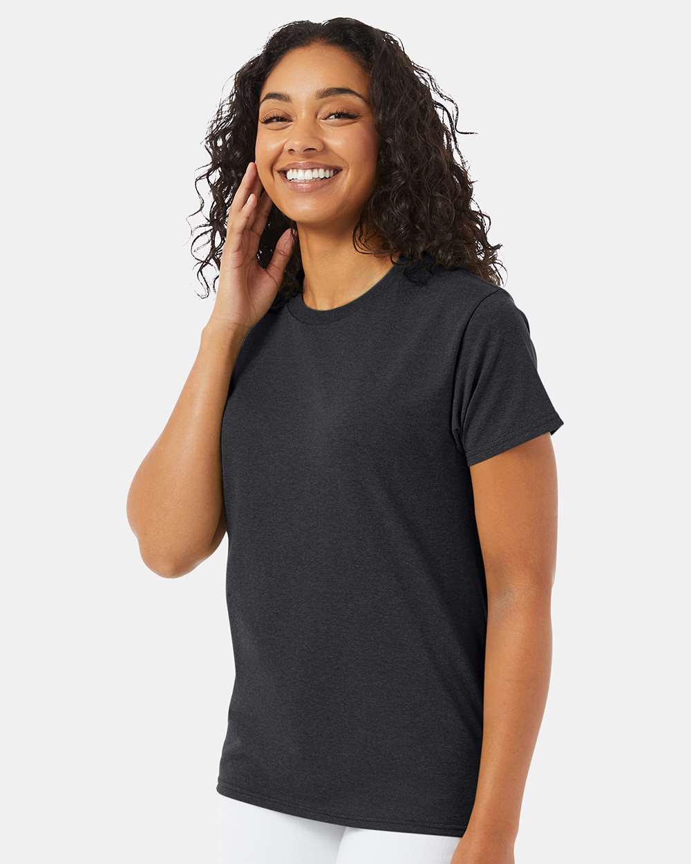 Unisex Ecosmart™ T-Shirt - OnModelSide - B06500093 - Charcoal Heather