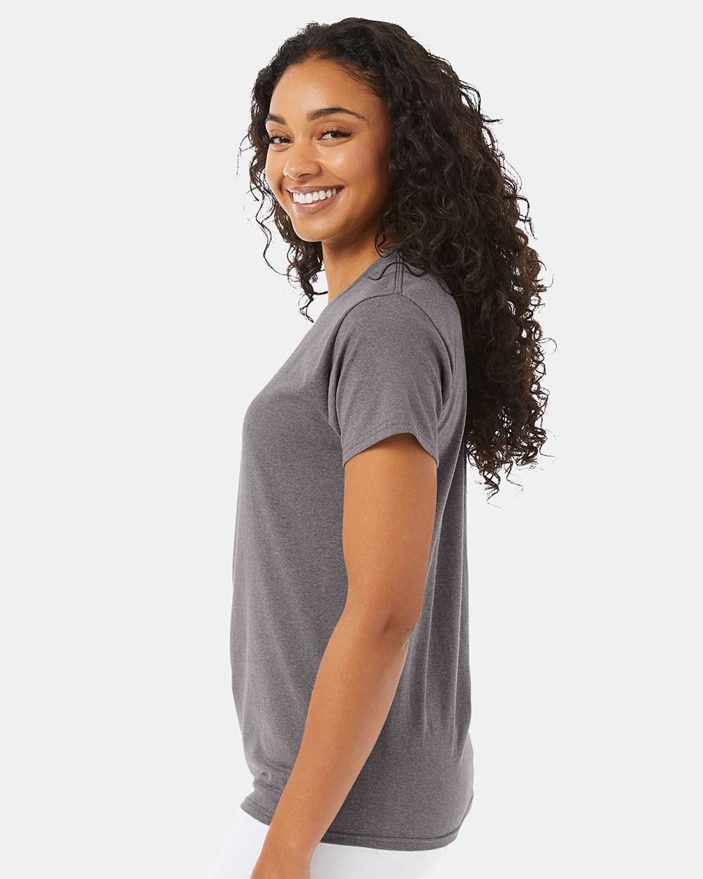 Unisex Ecosmart™ T-Shirt - OnModelSide - B06500133 - Oxford Grey