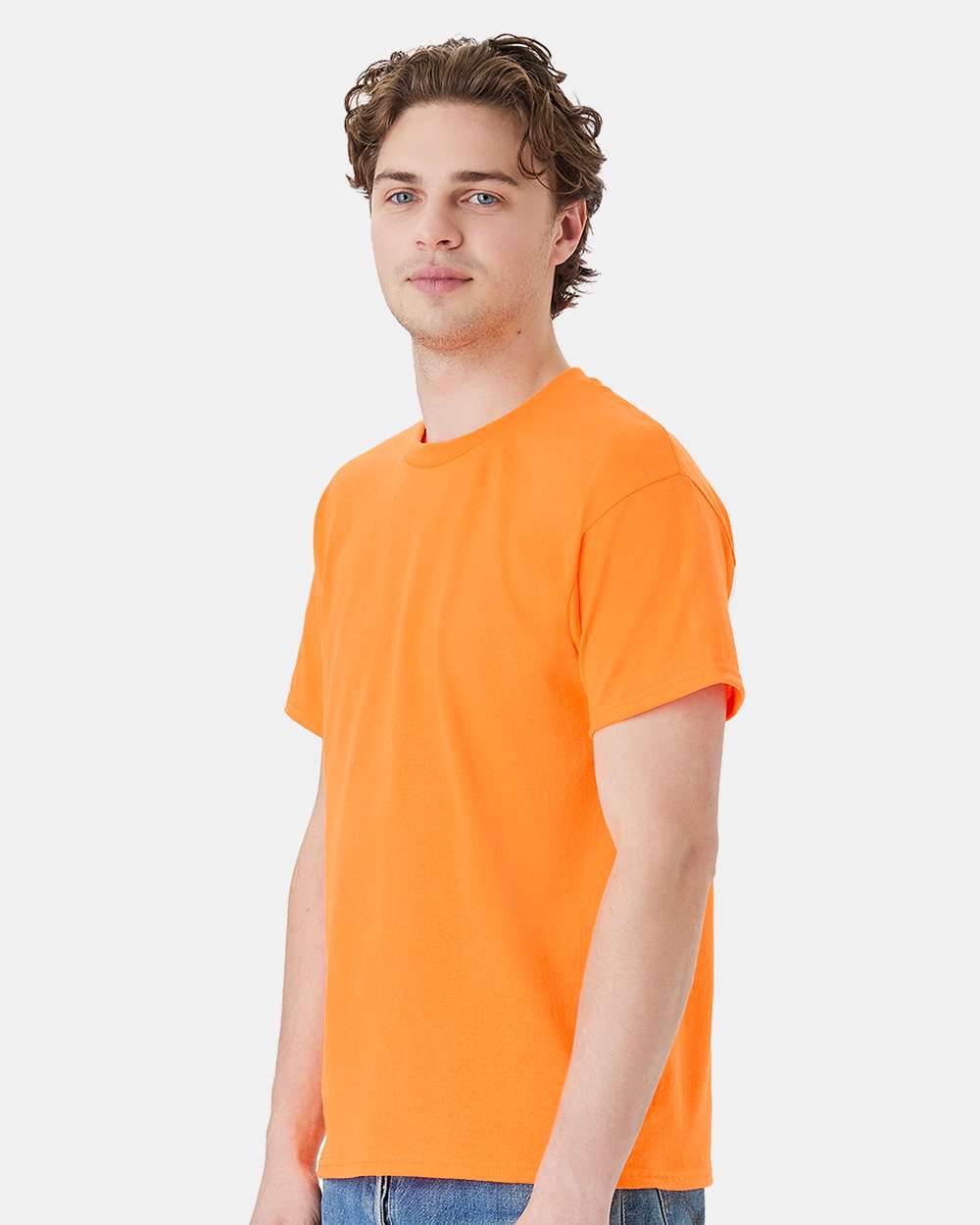 Unisex Ecosmart™ T-Shirt - OnModelSide - B06500153 - Safety Orange