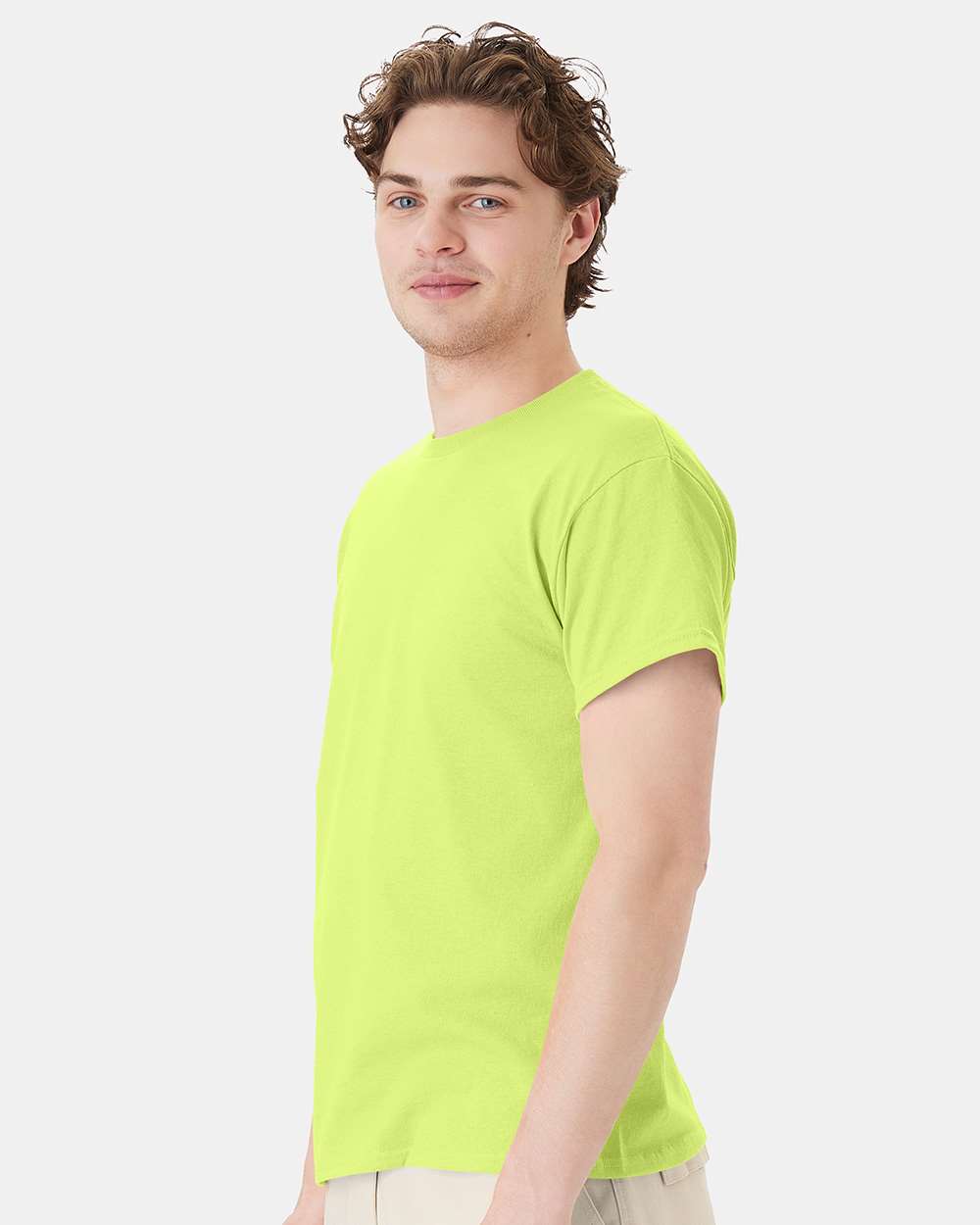 Unisex Ecosmart™ T-Shirt - OnModelSide - B06500163 - Safety Green