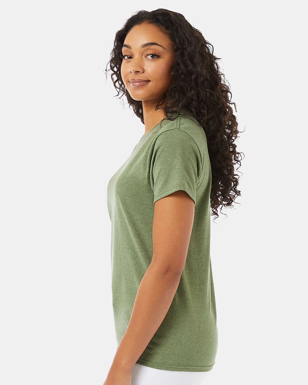 Unisex Ecosmart™ T-Shirt - OnModelSide - B06500193 - Heather Green
