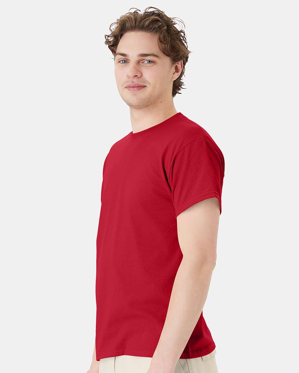 Unisex Ecosmart™ T-Shirt - OnModelSide - B06500223 - Deep Red