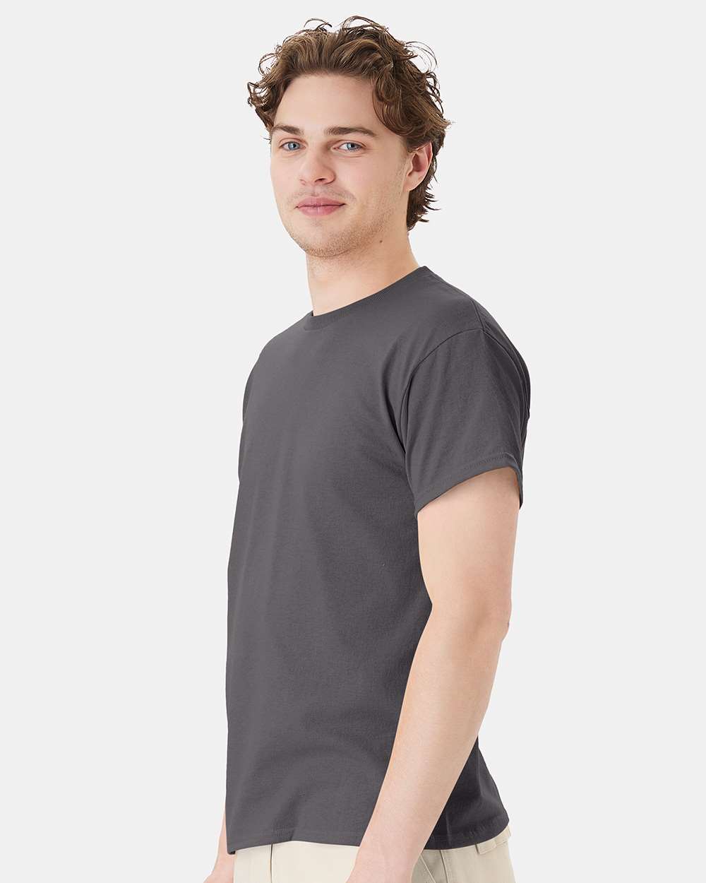 Unisex Ecosmart™ T-Shirt - OnModelSide - B06500353 - Smoke Grey