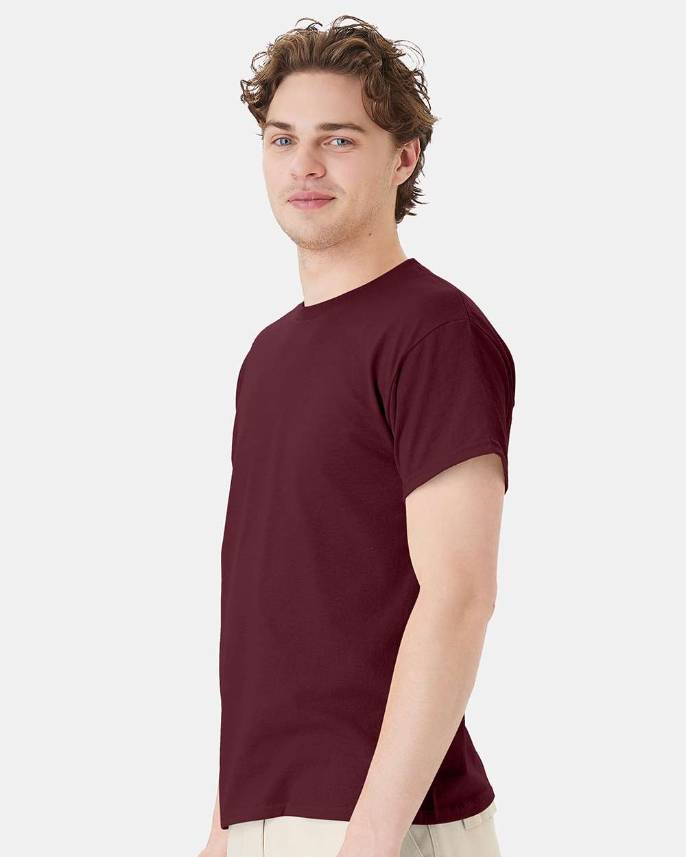 Unisex Ecosmart™ T-Shirt - OnModelSide - B06500533 - Maroon