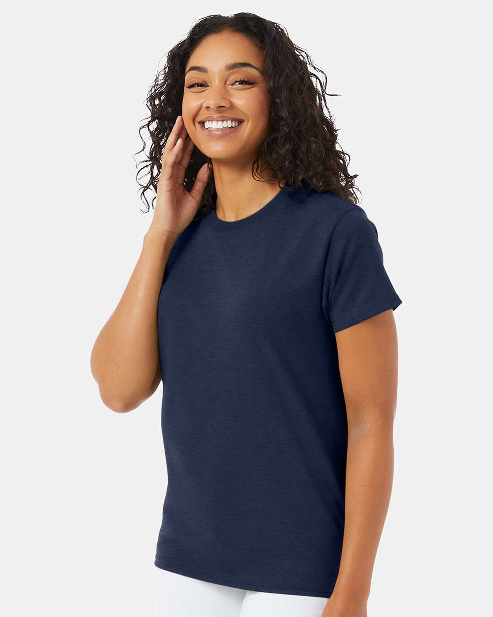 Unisex Ecosmart™ T-Shirt - OnModelSide - B06500613 - Heather Navy