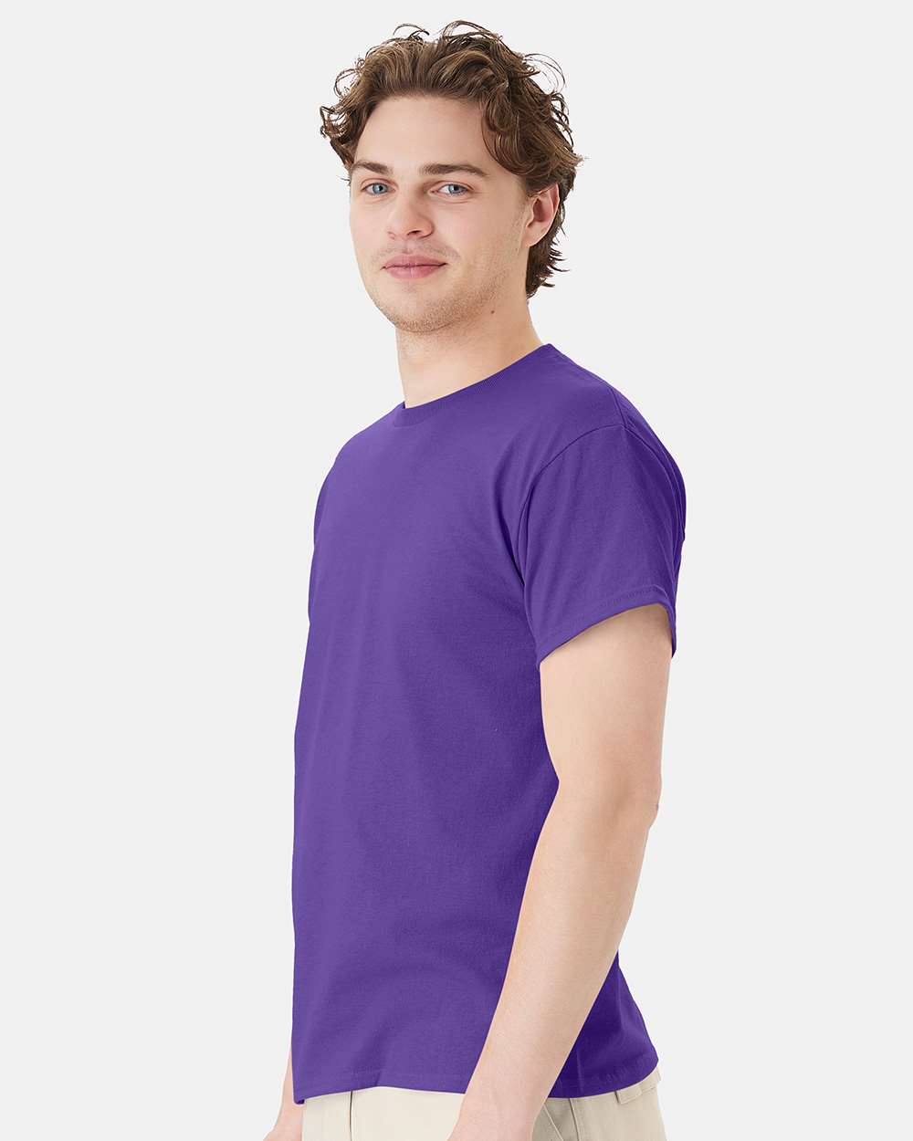 Unisex Ecosmart™ T-Shirt - OnModelSide - B06500673 - Purple