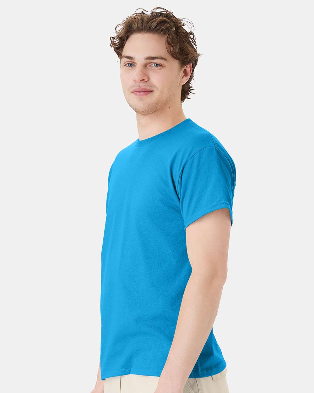 Unisex Ecosmart™ T-Shirt - OnModelSide - B06500763 - Teal
