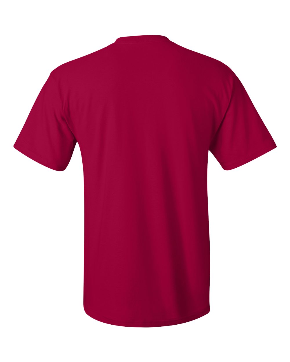 Men's Authentic Pocket T-Shirt - Back - B07000223 - Deep Red