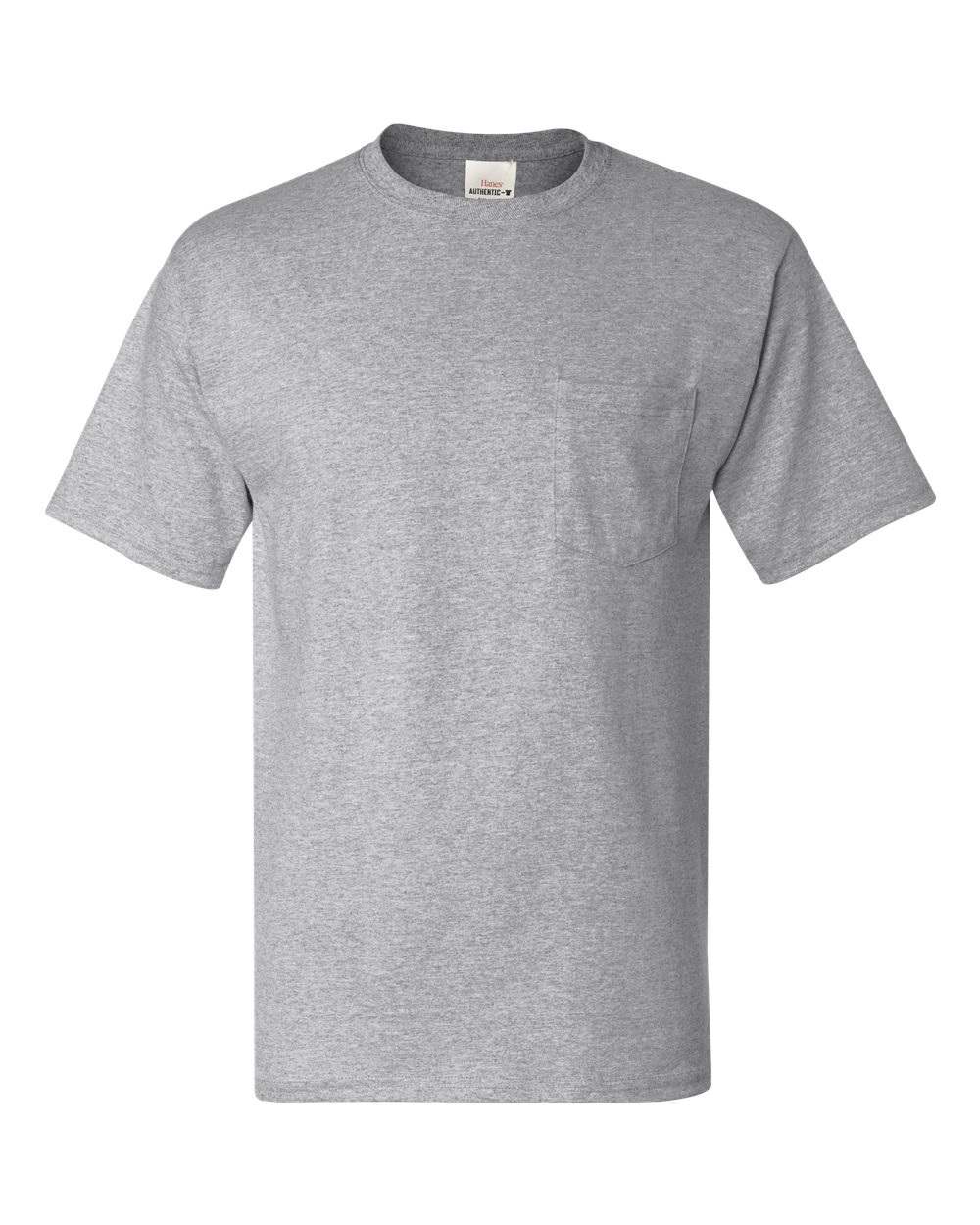 Men's Authentic Pocket T-Shirt - Front - B07000583 - Light Steel