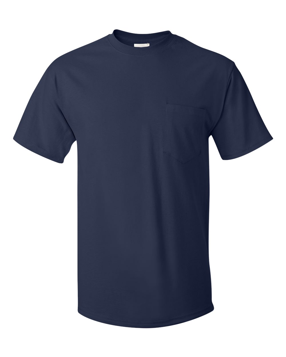 Men's Authentic Pocket T-Shirt - Front - B07000653 - Navy