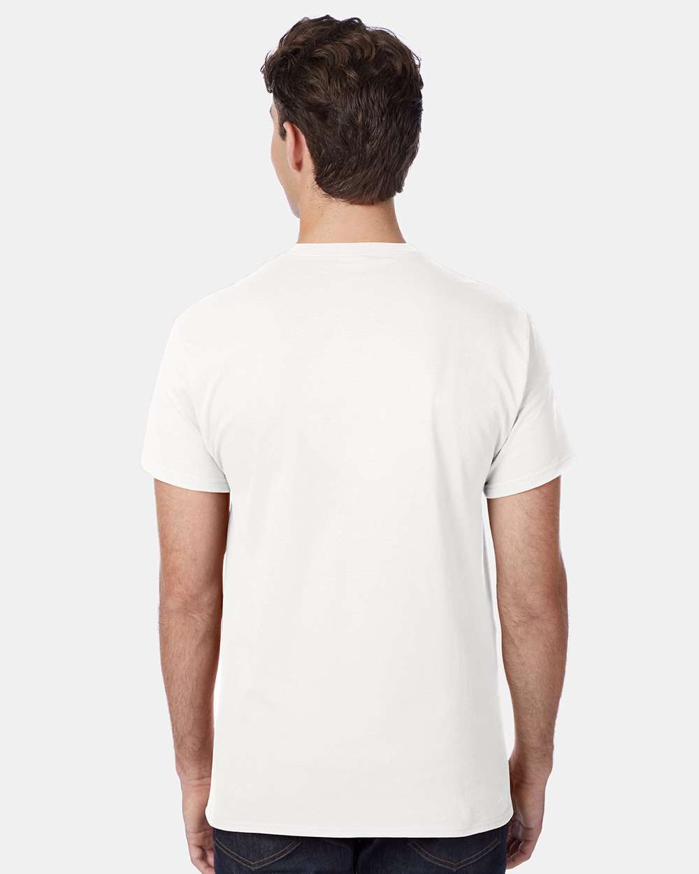 Men's Authentic Pocket T-Shirt - OnModelBack - B07000003 - White
