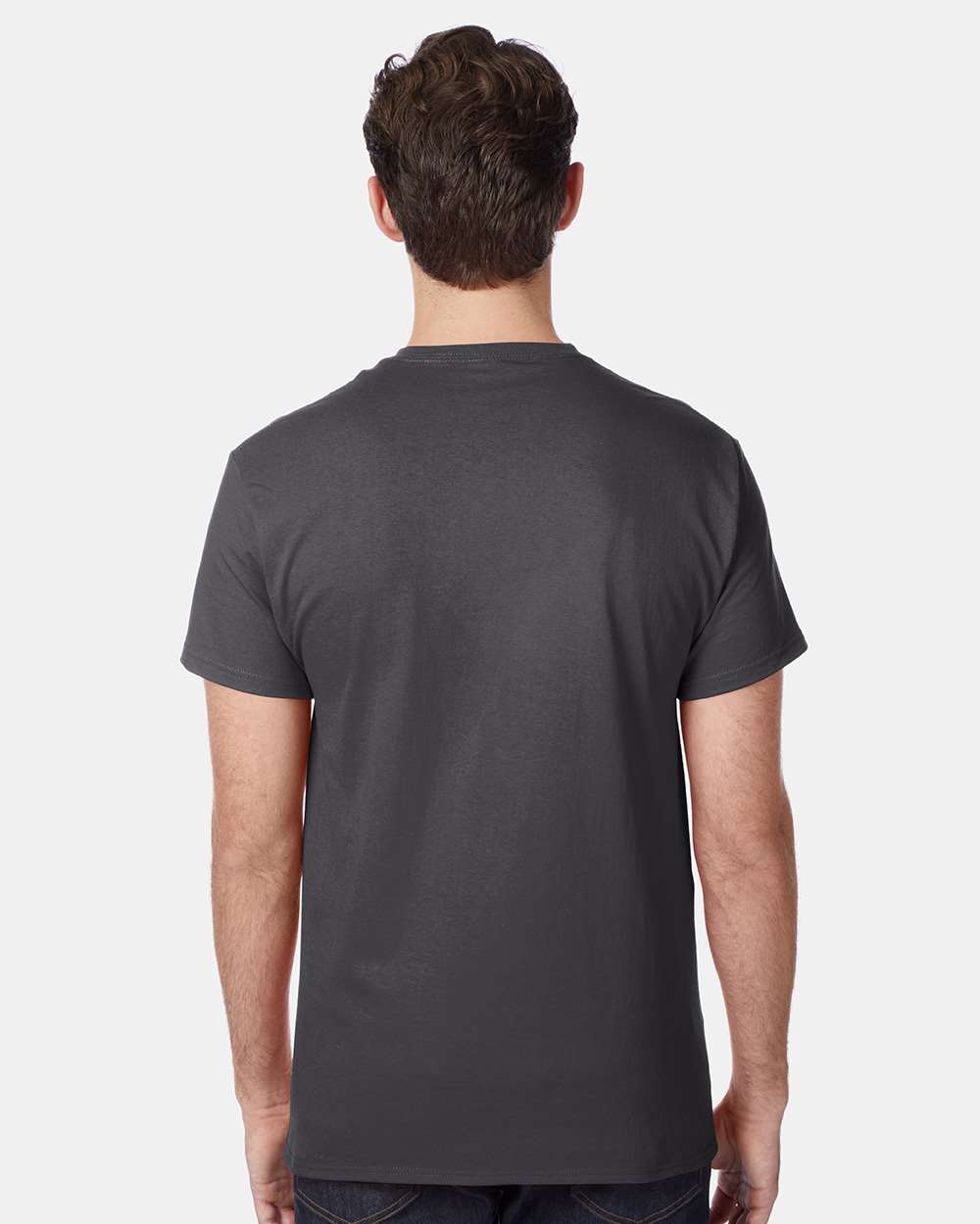 Men's Authentic Pocket T-Shirt - OnModelBack - B07000513 - Smoke Grey