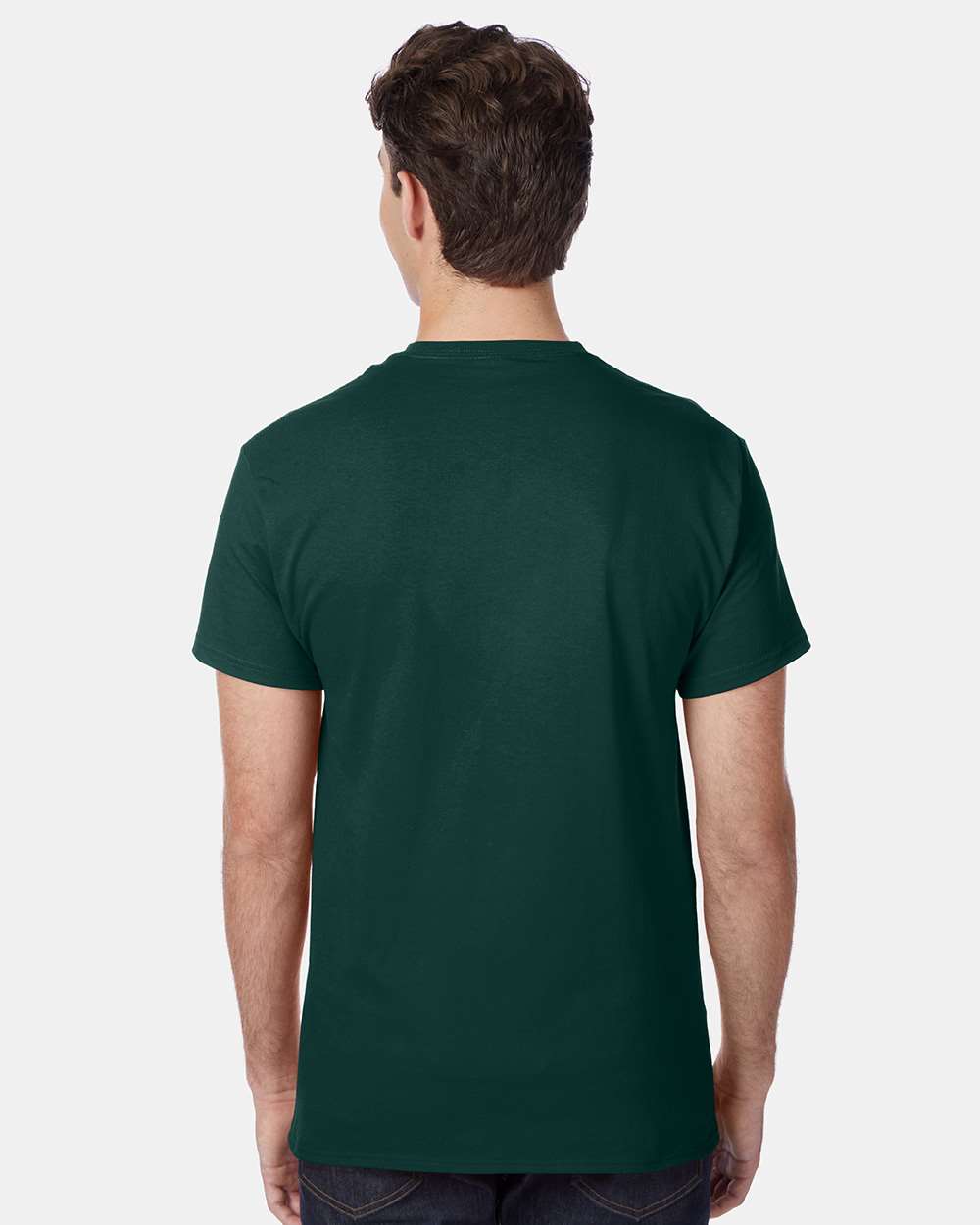 Men's Authentic Pocket T-Shirt - OnModelBack - B07000873 - Deep Forest