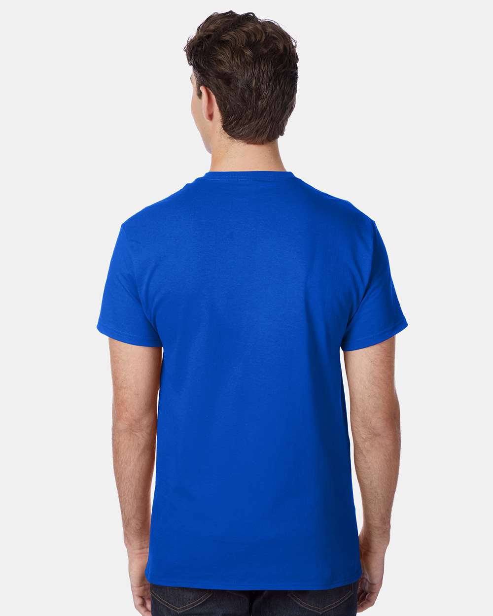 Men's Authentic Pocket T-Shirt - OnModelBack - B07000883 - Deep Royal