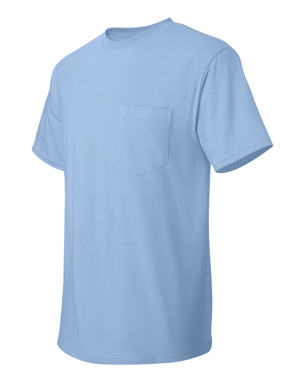 Men's Authentic Pocket T-Shirt - Side - B07000253 - Light Blue