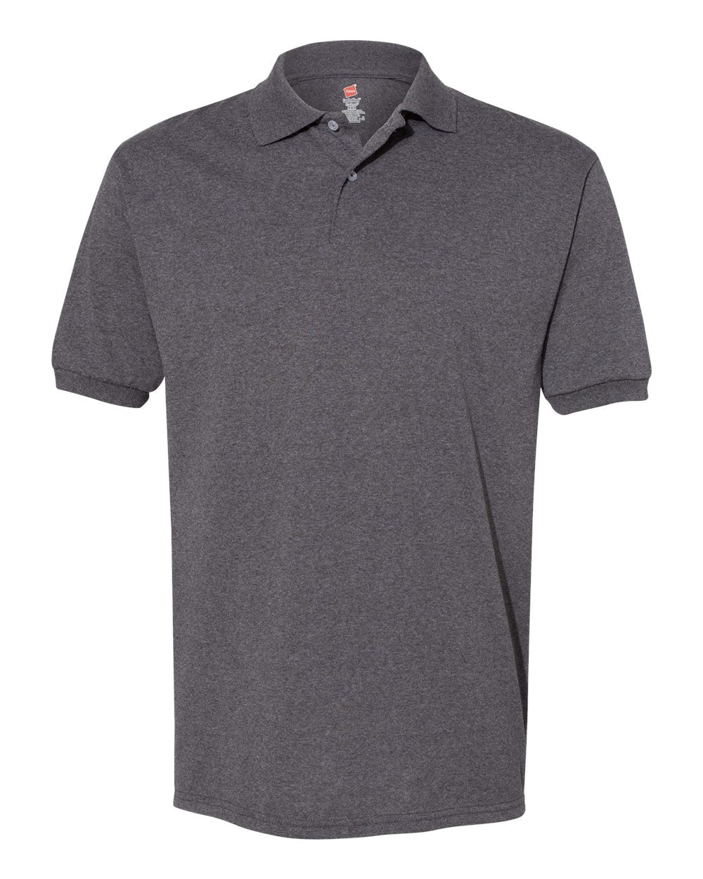 Men's Ecosmart® Jersey Polo - Front - B11000093 - Charcoal Heather