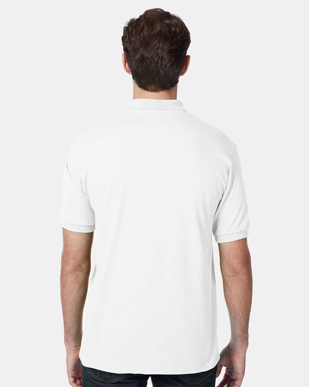 Men's Ecosmart® Jersey Polo - OnModelBack - B11000003 - White