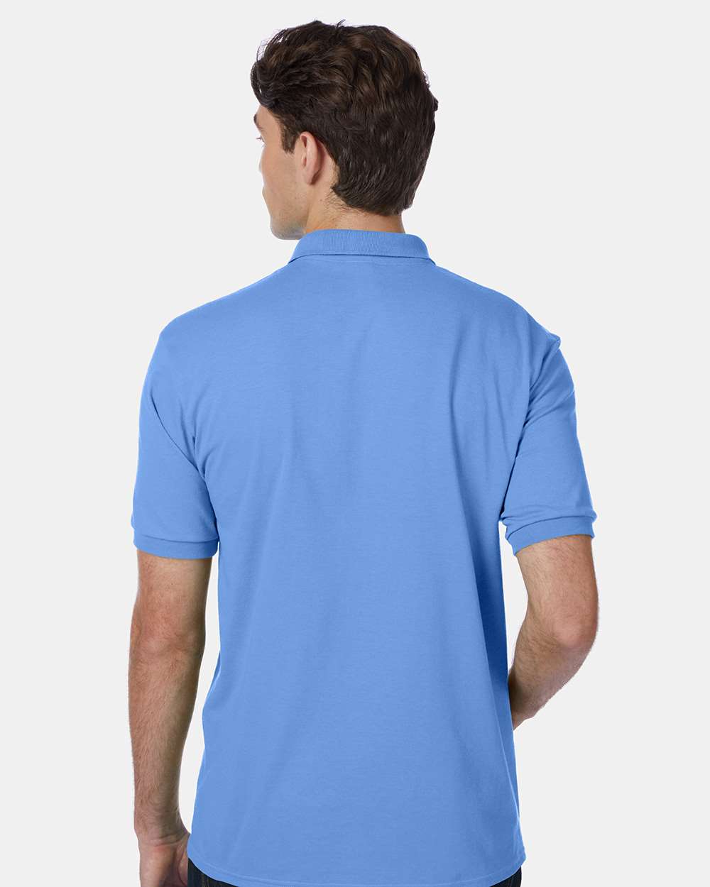 Men's Ecosmart® Jersey Polo - OnModelBack - B11000263 - Carolina Blue